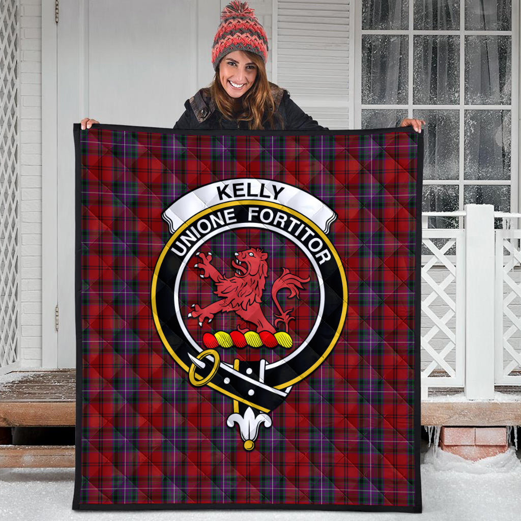 kelly-of-sleat-red-tartan-quilt-with-family-crest