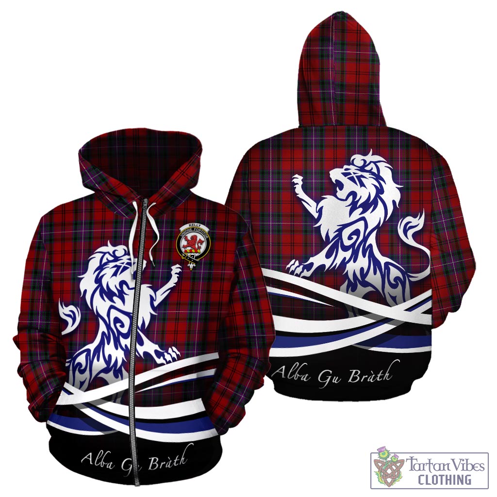 kelly-of-sleat-red-tartan-hoodie-with-alba-gu-brath-regal-lion-emblem