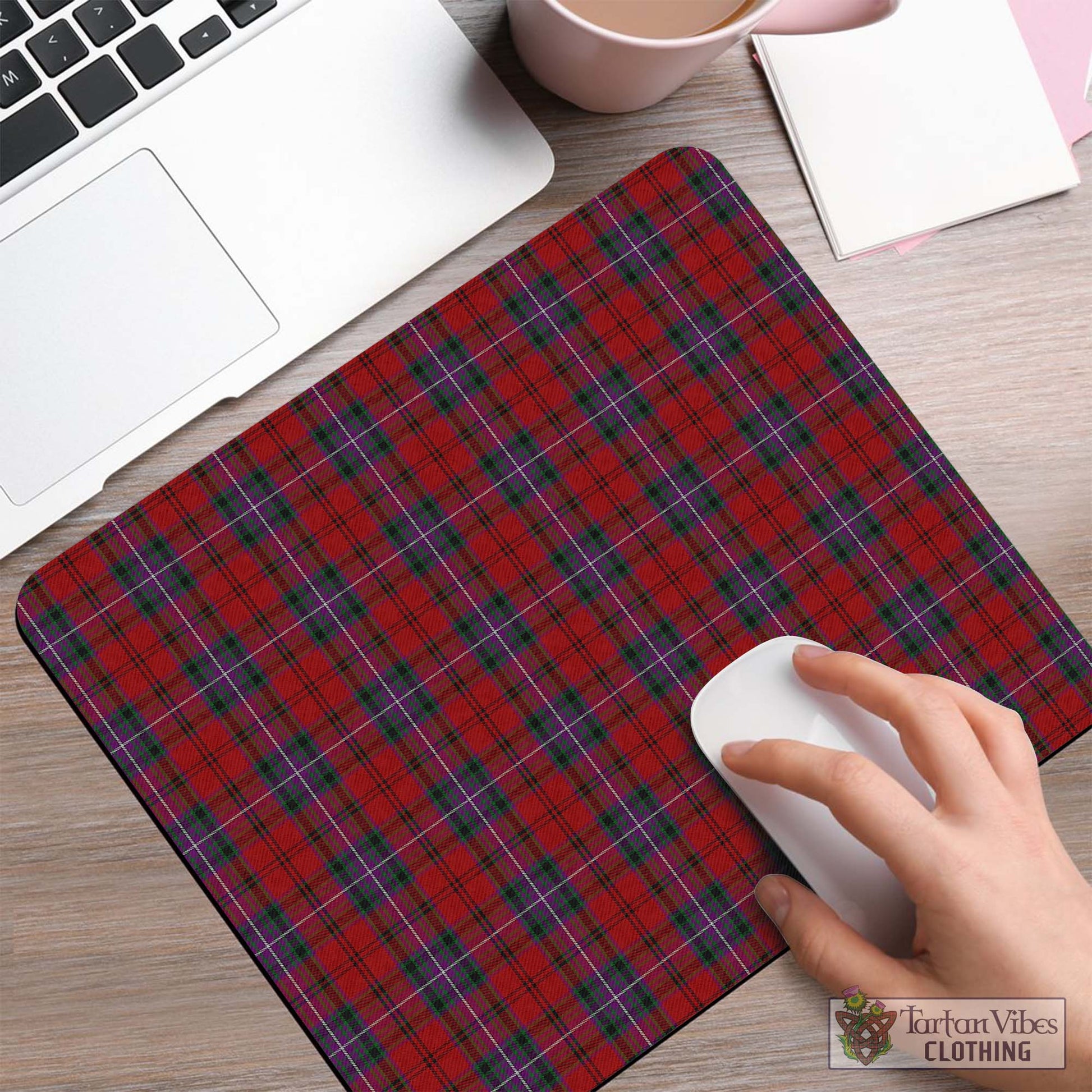 Tartan Vibes Clothing Kelly of Sleat Red Tartan Mouse Pad