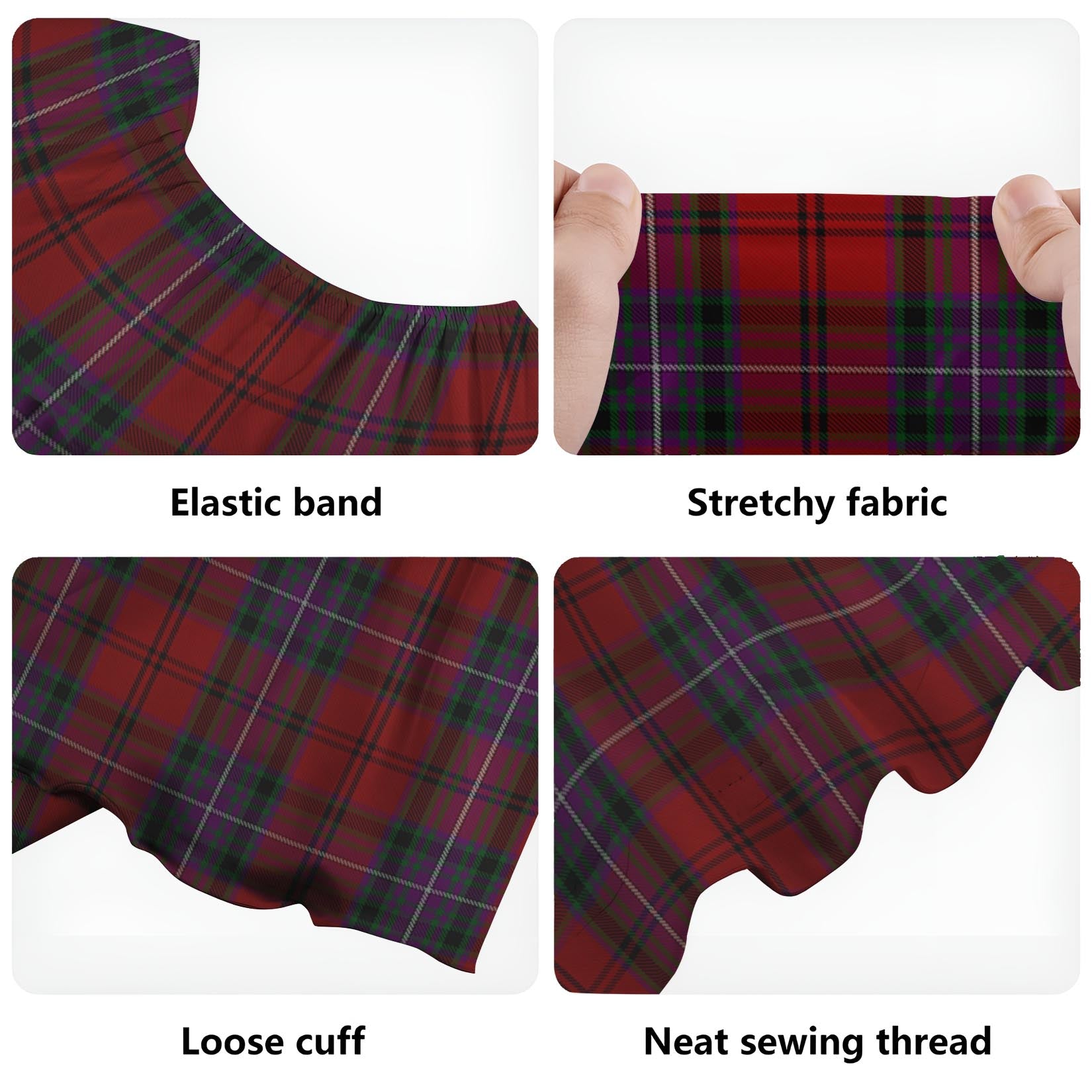 Kelly of Sleat Red Tartan Off Shoulder Long Dress - Tartanvibesclothing