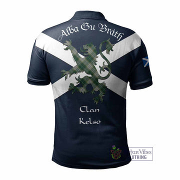 Kelso Tartan Lion Rampant Polo Shirt Proudly Display Your Heritage with Alba Gu Brath and Clan Name