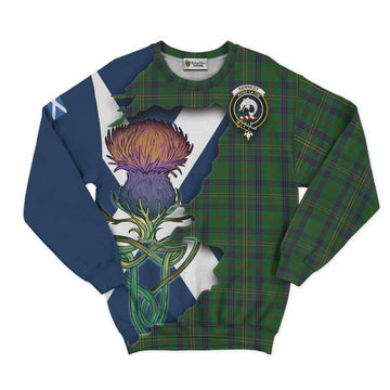 Kennedy Tartan Family Crest Sweatshirt Scottish Thistle Celtic Inspired Unisex - Tartan Vibes Clothing