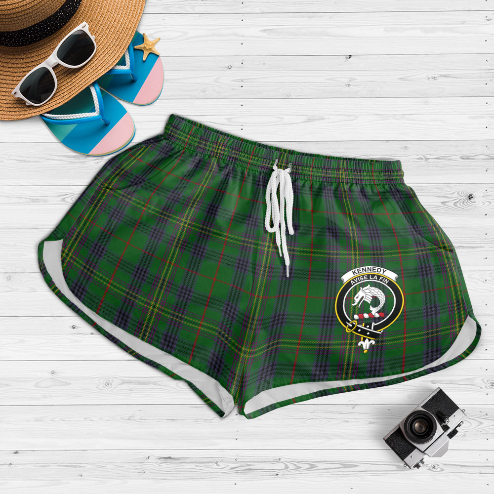 kennedy-tartan-womens-shorts-with-family-crest