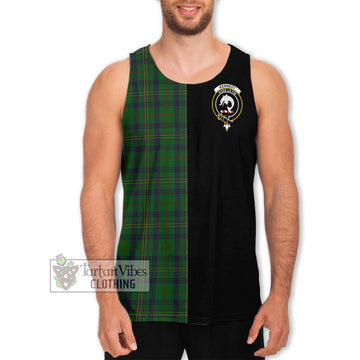 Kennedy Tartan Men's Tank Top with Family Crest and Half Of Me Style