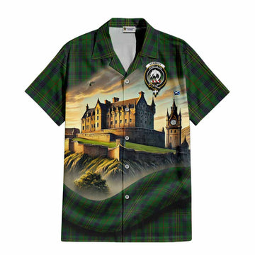Kennedy Tartan Family Crest Hawaiian Shirt with Scottish Ancient Castle Style Kid - Tartan Vibes Clothing