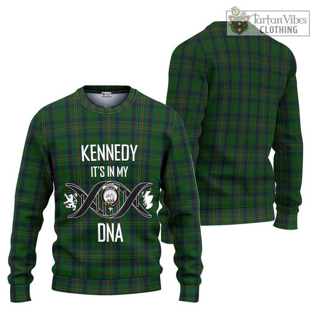 Kennedy Tartan Knitted Sweater with Family Crest DNA In Me Style Unisex - Tartanvibesclothing Shop