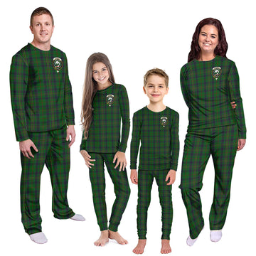 Kennedy Tartan Pajamas Family Set with Family Crest