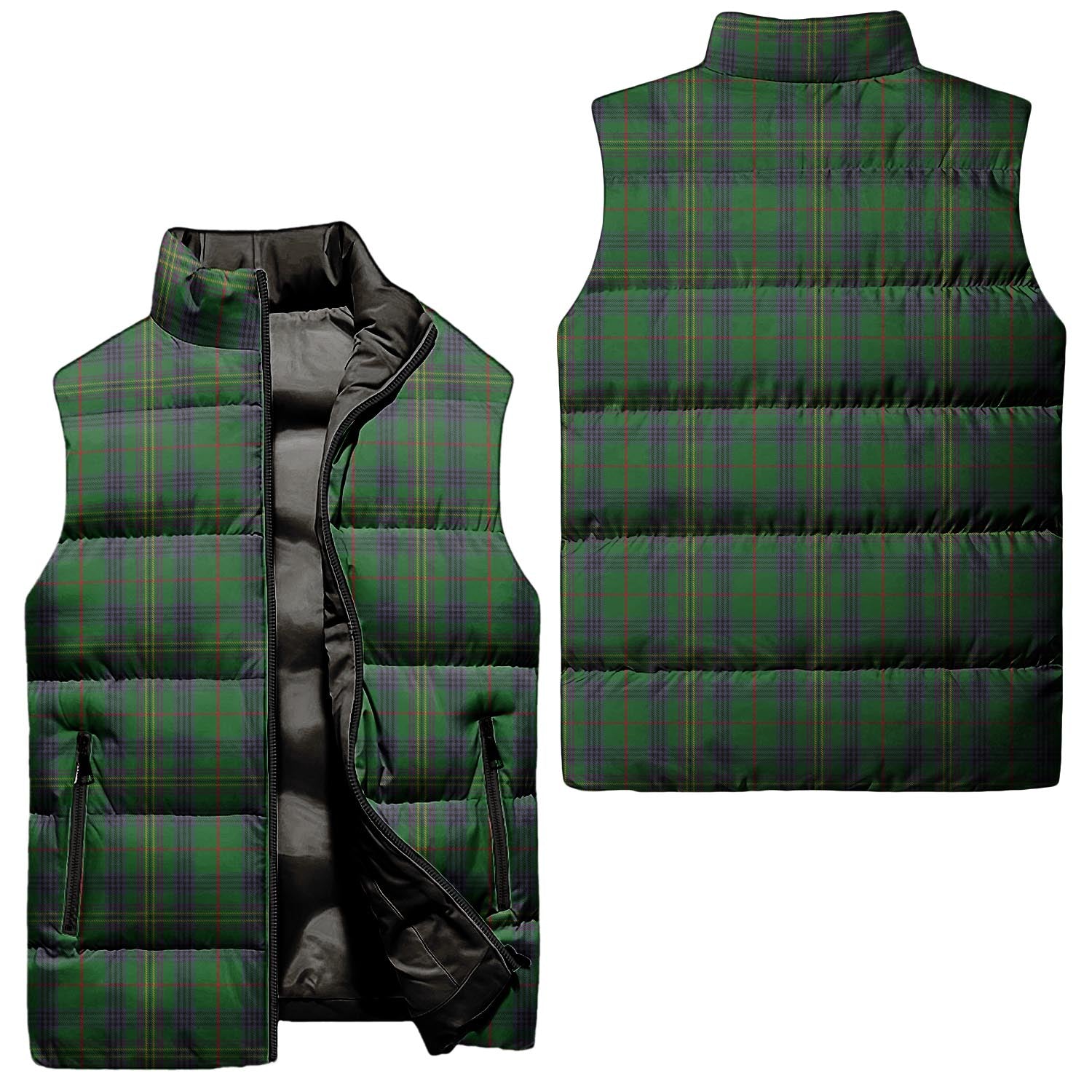 Kennedy Tartan Sleeveless Puffer Jacket Unisex - Tartanvibesclothing