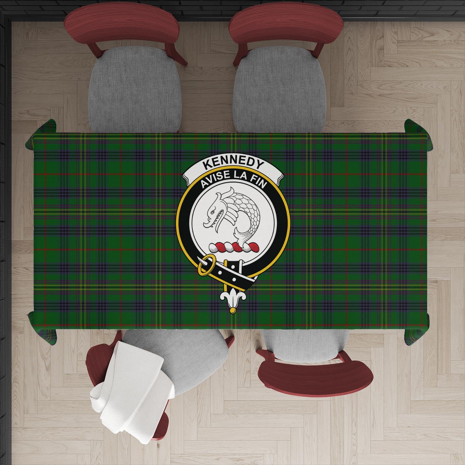 kennedy-tatan-tablecloth-with-family-crest