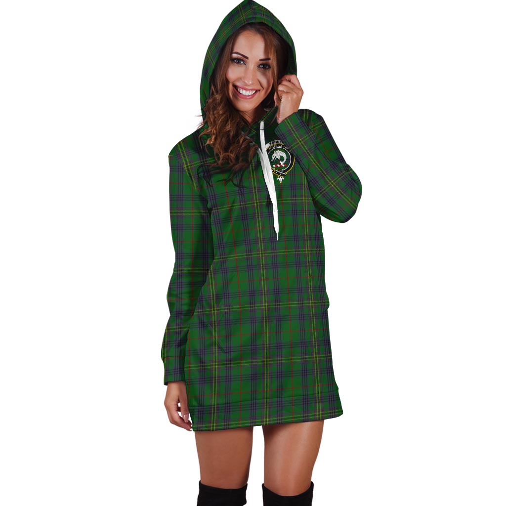 Kennedy Tartan Hoodie Dress with Family Crest - Tartan Vibes Clothing