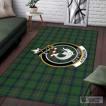 Kennedy Tartan Area Rug with Family Crest