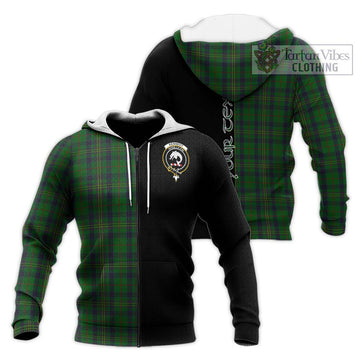 Kennedy Tartan Knitted Hoodie with Family Crest and Half Of Me Style