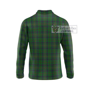 Kennedy Tartan Long Sleeve Polo Shirt with Family Crest DNA In Me Style