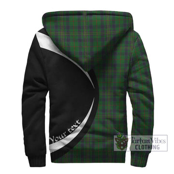 Kennedy Tartan Sherpa Hoodie with Family Crest Circle Style