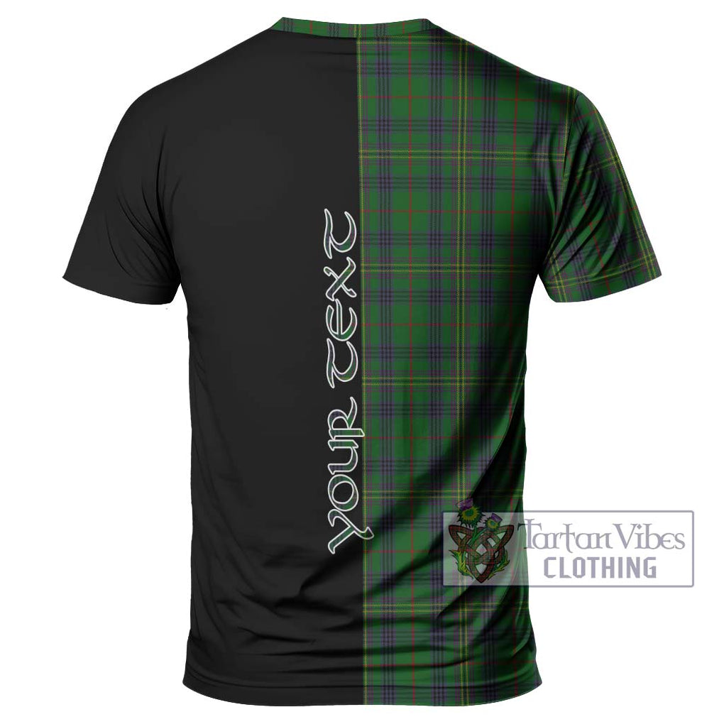 Kennedy Tartan T-Shirt with Family Crest and Half Of Me Style - Tartanvibesclothing Shop