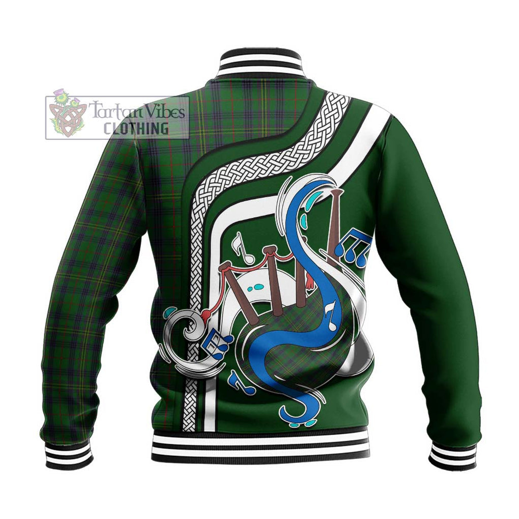 Tartan Vibes Clothing Kennedy Tartan Baseball Jacket with Epic Bagpipe Style