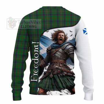 Kennedy Crest Tartan Knitted Sweater Inspired by the Freedom of Scottish Warrior