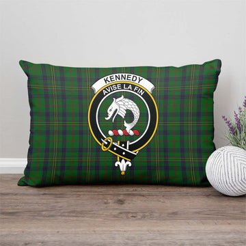 Kennedy Tartan Pillow Cover with Family Crest