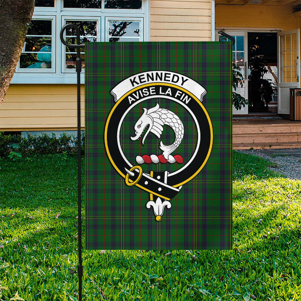 Kennedy Tartan Flag with Family Crest - Tartan Vibes Clothing