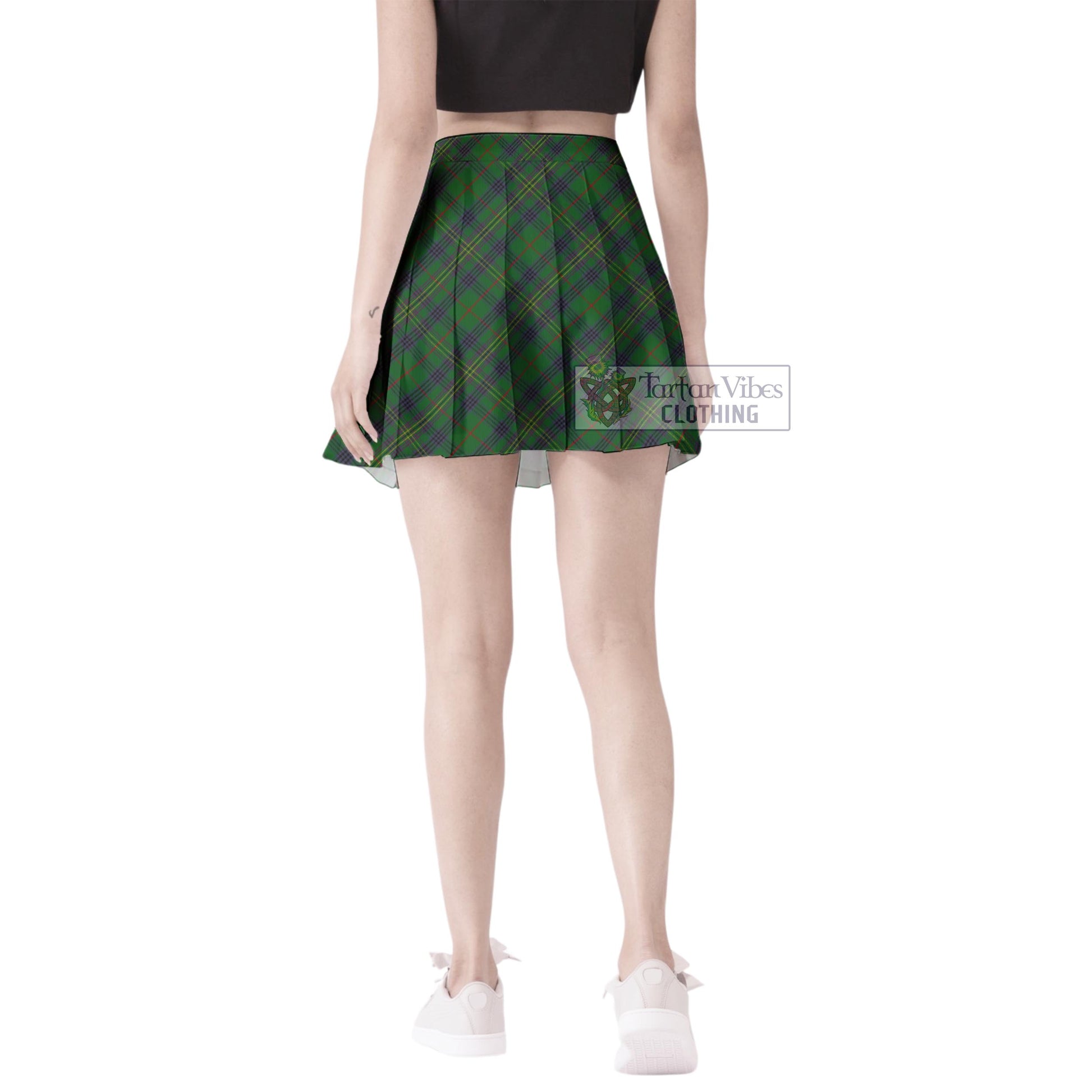 Tartan Vibes Clothing Kennedy Tartan Women's Plated Mini Skirt