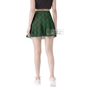 Kennedy Tartan Women's Plated Mini Skirt