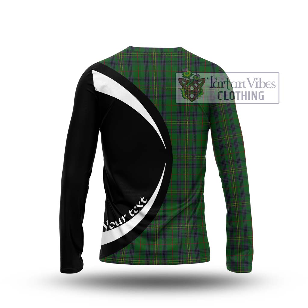 Kennedy Tartan Long Sleeve T-Shirt with Family Crest Circle Style - Tartan Vibes Clothing