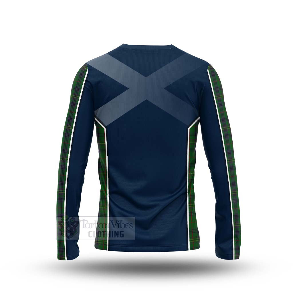 Tartan Vibes Clothing Kennedy Tartan Long Sleeve T-Shirt with Family Crest and Scottish Thistle Vibes Sport Style