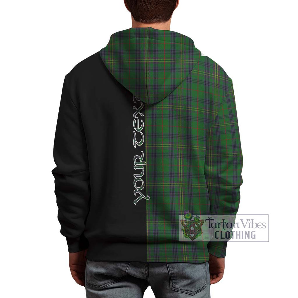 Kennedy Tartan Hoodie with Family Crest and Half Of Me Style - Tartanvibesclothing Shop