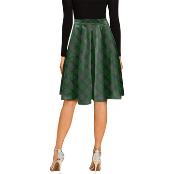 Kennedy Tartan Melete Pleated Midi Skirt