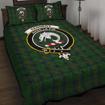 Kennedy Tartan Quilt Bed Set with Family Crest