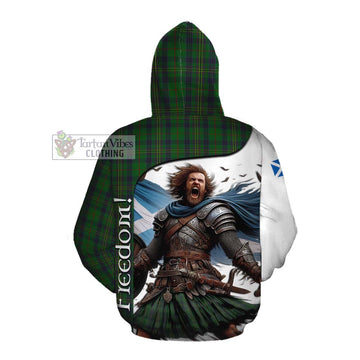 Kennedy Crest Tartan Cotton Hoodie Inspired by the Freedom of Scottish Warrior