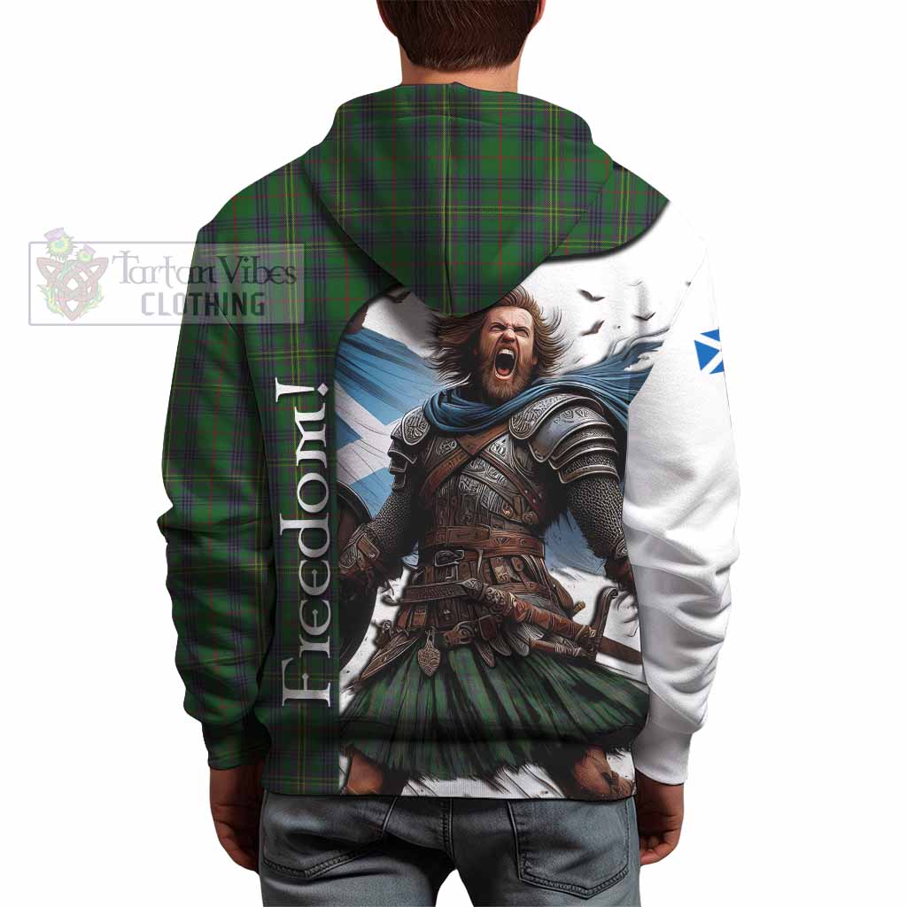 Tartan Vibes Clothing Kennedy Crest Tartan Hoodie Inspired by the Freedom of Scottish Warrior