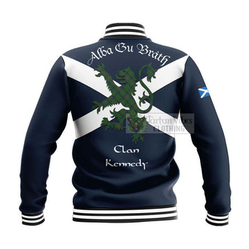 Kennedy Tartan Lion Rampant Baseball Jacket  Proudly Display Your Heritage with Alba Gu Brath and Clan Name