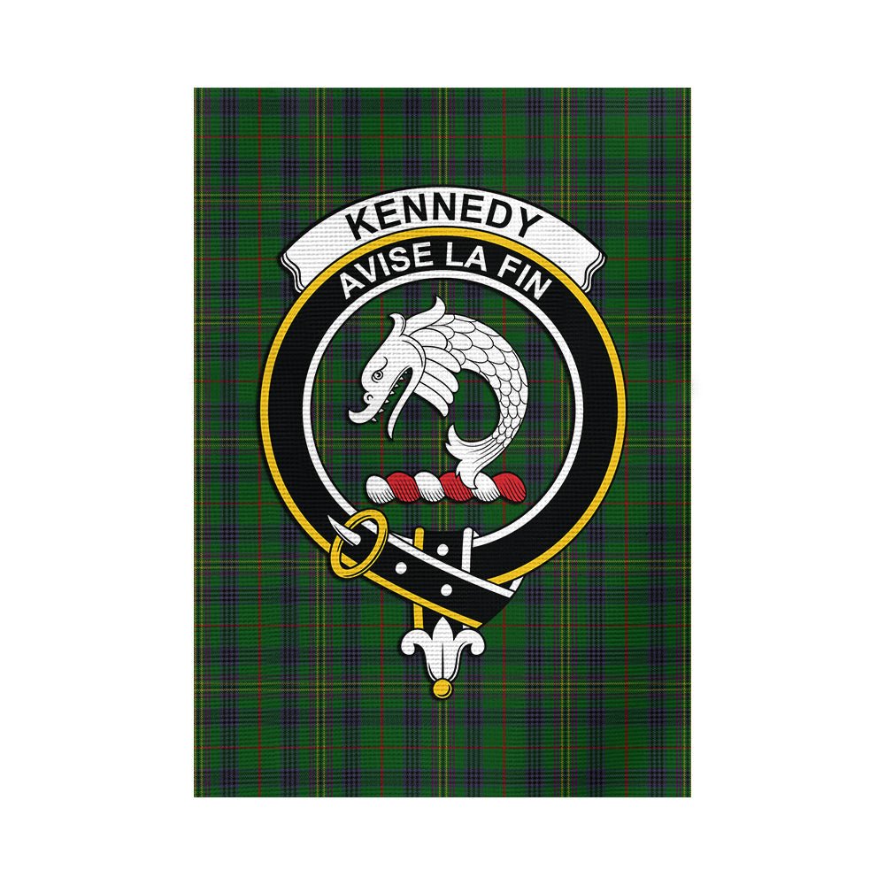 Kennedy Tartan Flag with Family Crest - Tartan Vibes Clothing