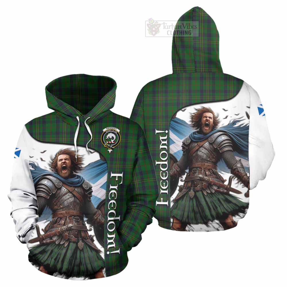 Tartan Vibes Clothing Kennedy Crest Tartan Hoodie Inspired by the Freedom of Scottish Warrior