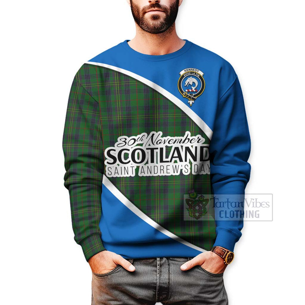 Tartan Vibes Clothing Kennedy Family Crest Tartan Sweatshirt Celebrate Saint Andrew's Day in Style