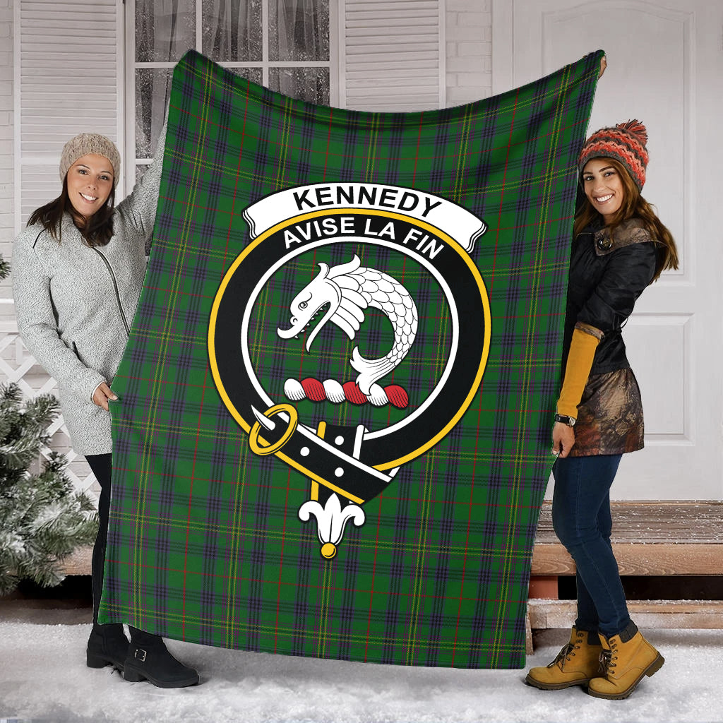 kennedy-tartab-blanket-with-family-crest