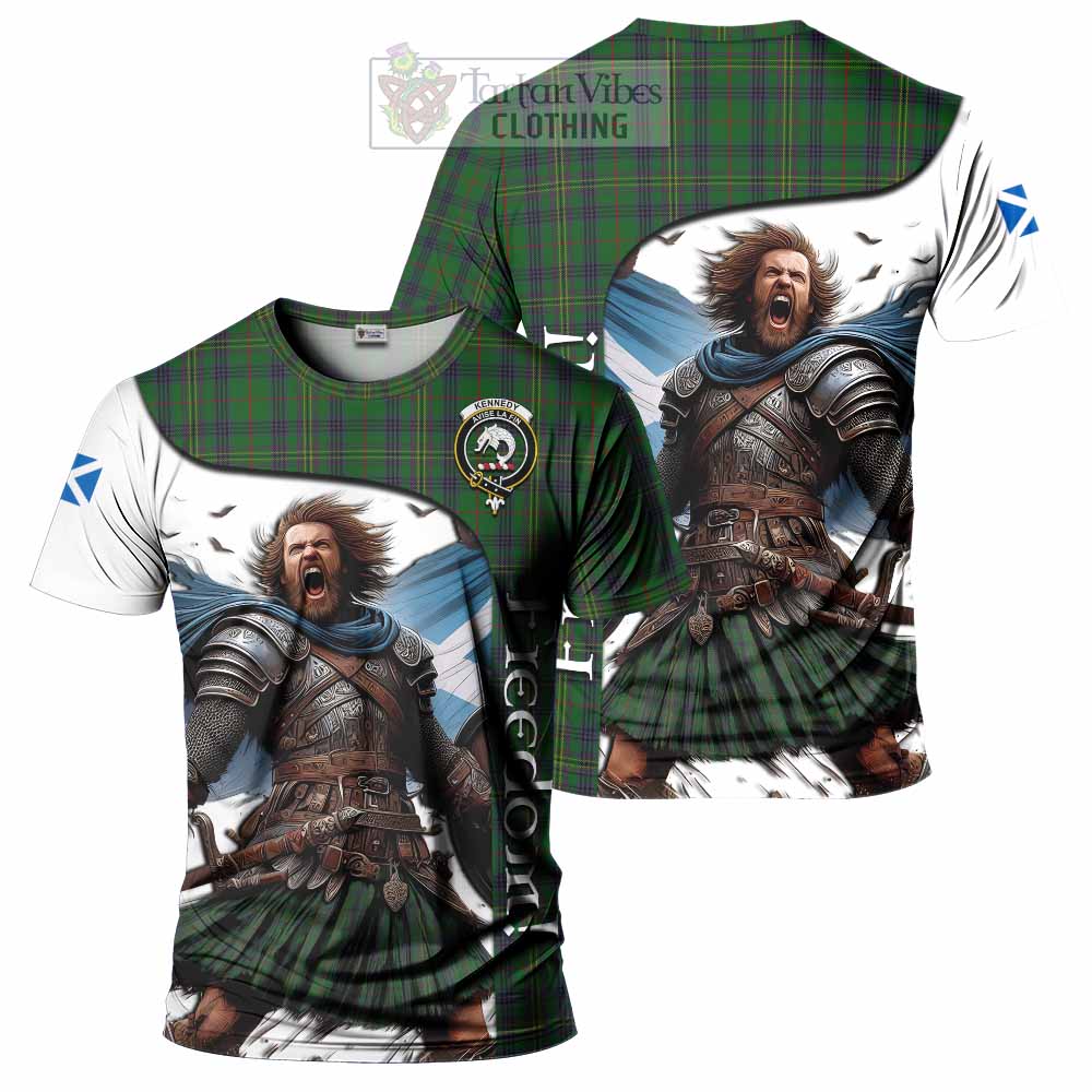 Kennedy Crest Tartan T-Shirt Inspired by the Freedom of Scottish Warrior