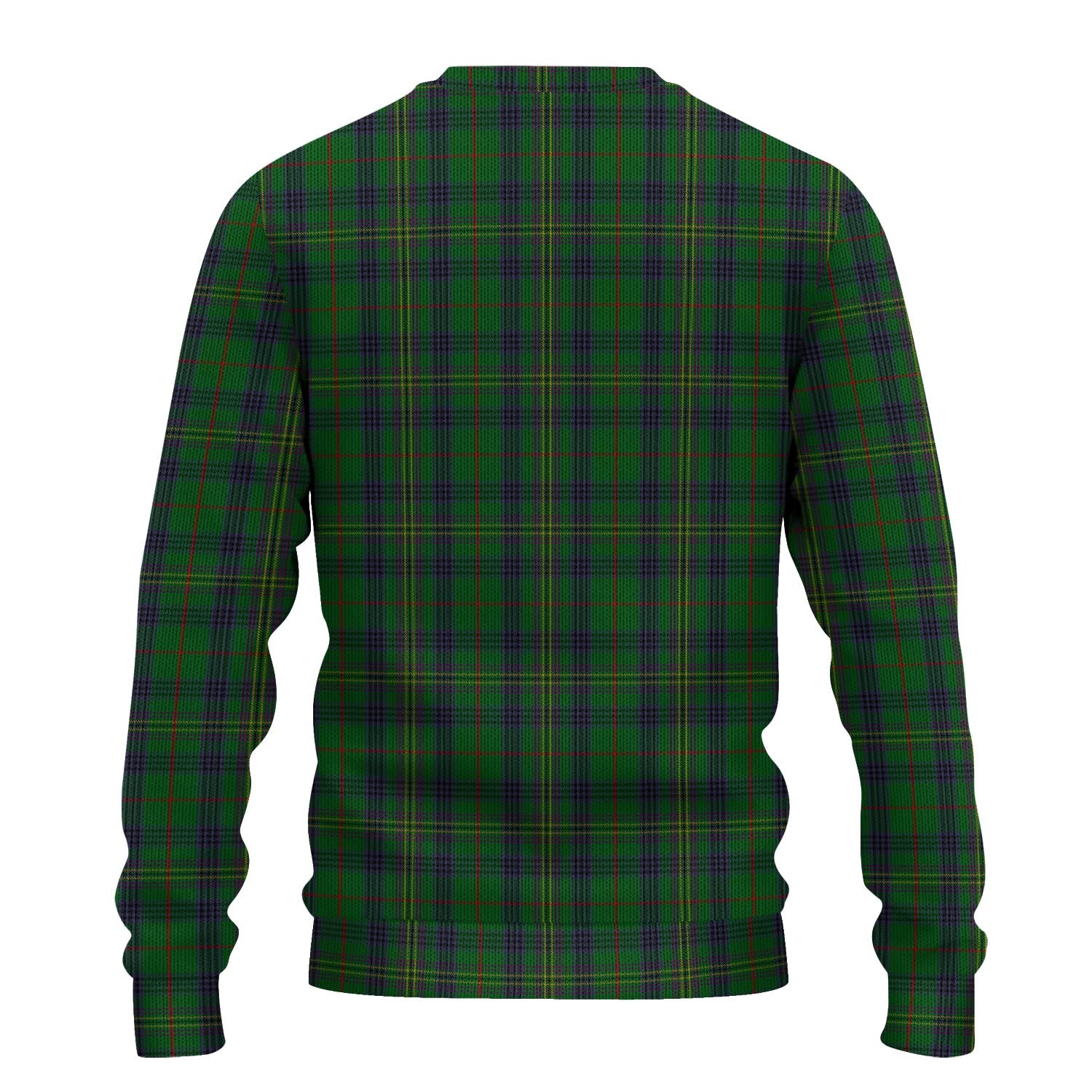 Kennedy Tartan Knitted Sweater with Family Crest - Tartanvibesclothing