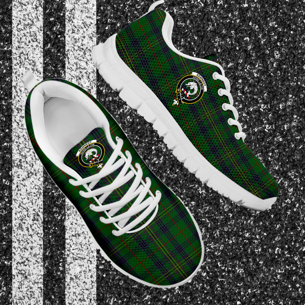 Kennedy Tartan Sneakers with Family Crest - Tartan Vibes Clothing