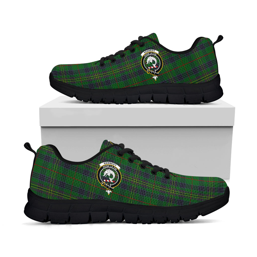 Kennedy Tartan Sneakers with Family Crest - Tartan Vibes Clothing