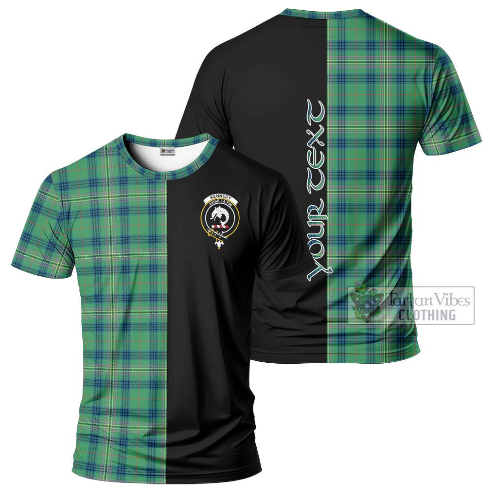 Kennedy Ancient Tartan T-Shirt with Family Crest and Half Of Me Style Kid's Shirt - Tartanvibesclothing Shop