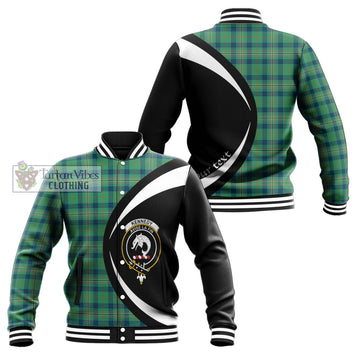 Kennedy Ancient Tartan Baseball Jacket with Family Crest Circle Style