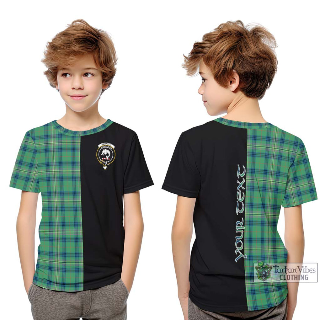 Kennedy Ancient Tartan Kid T-Shirt with Family Crest and Half Of Me Style Youth XL Size14 - Tartanvibesclothing Shop