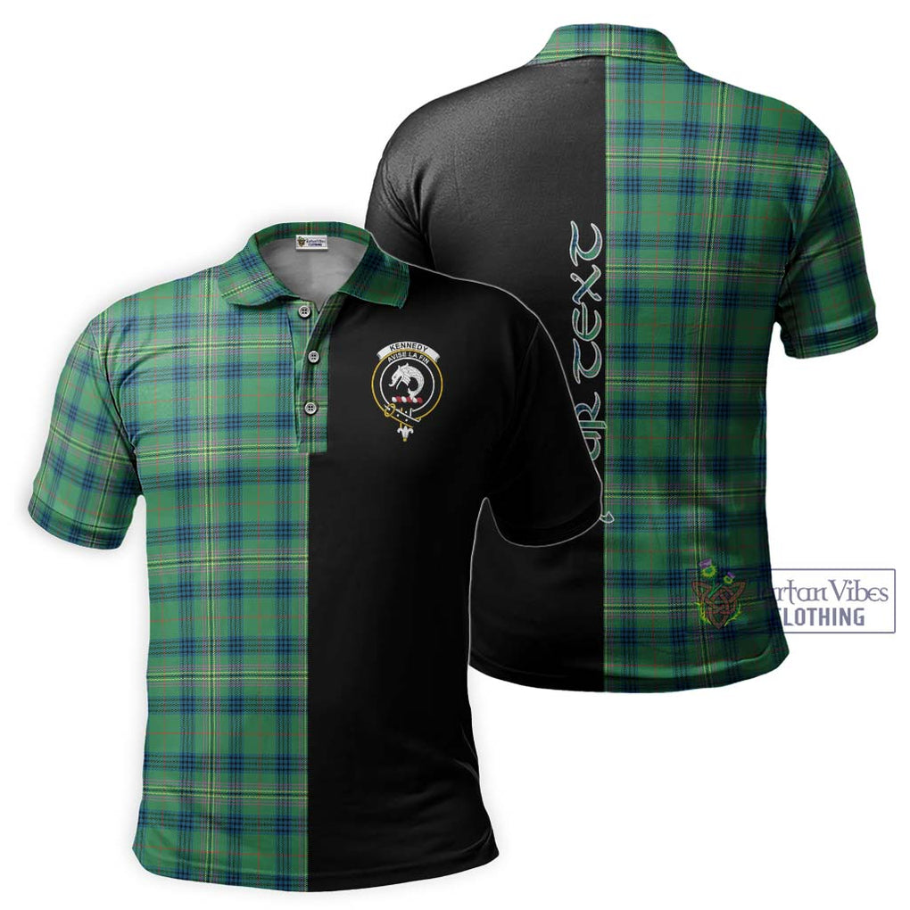 Kennedy Ancient Tartan Polo Shirt with Family Crest and Half Of Me Style Kid - Tartanvibesclothing Shop