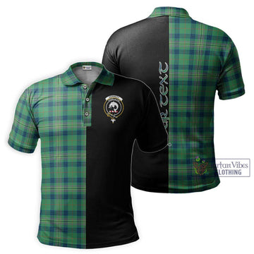 Kennedy Ancient Tartan Polo Shirt with Family Crest and Half Of Me Style