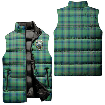 Kennedy Ancient Tartan Sleeveless Puffer Jacket with Family Crest