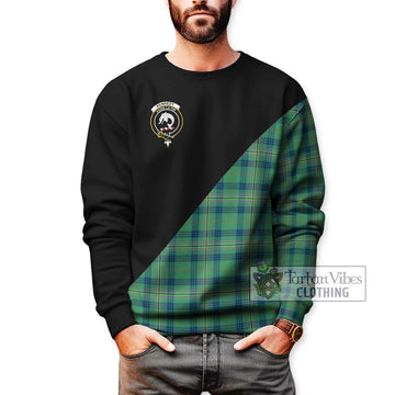 Kennedy Ancient Tartan Sweatshirt with Family Crest and Military Logo Style