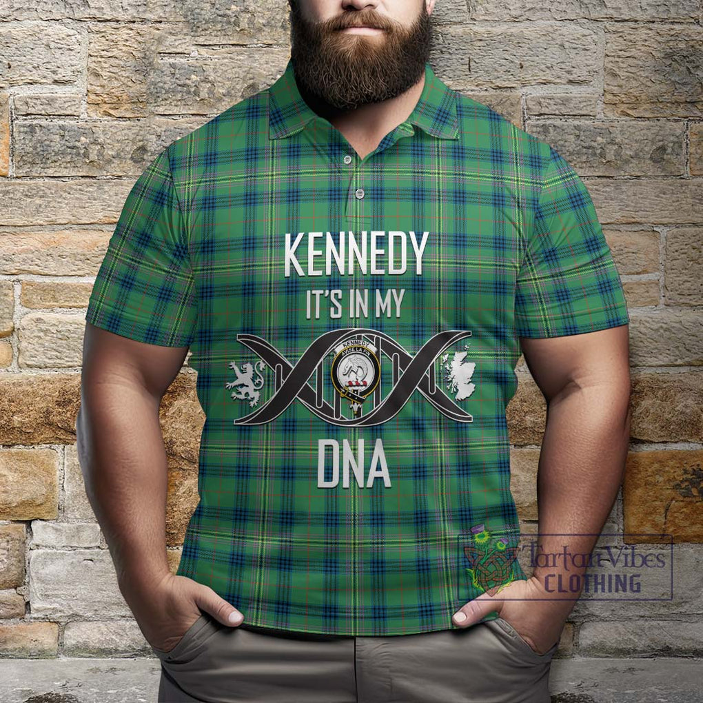 Kennedy Ancient Tartan Polo Shirt with Family Crest DNA In Me Style Kid - Tartanvibesclothing Shop