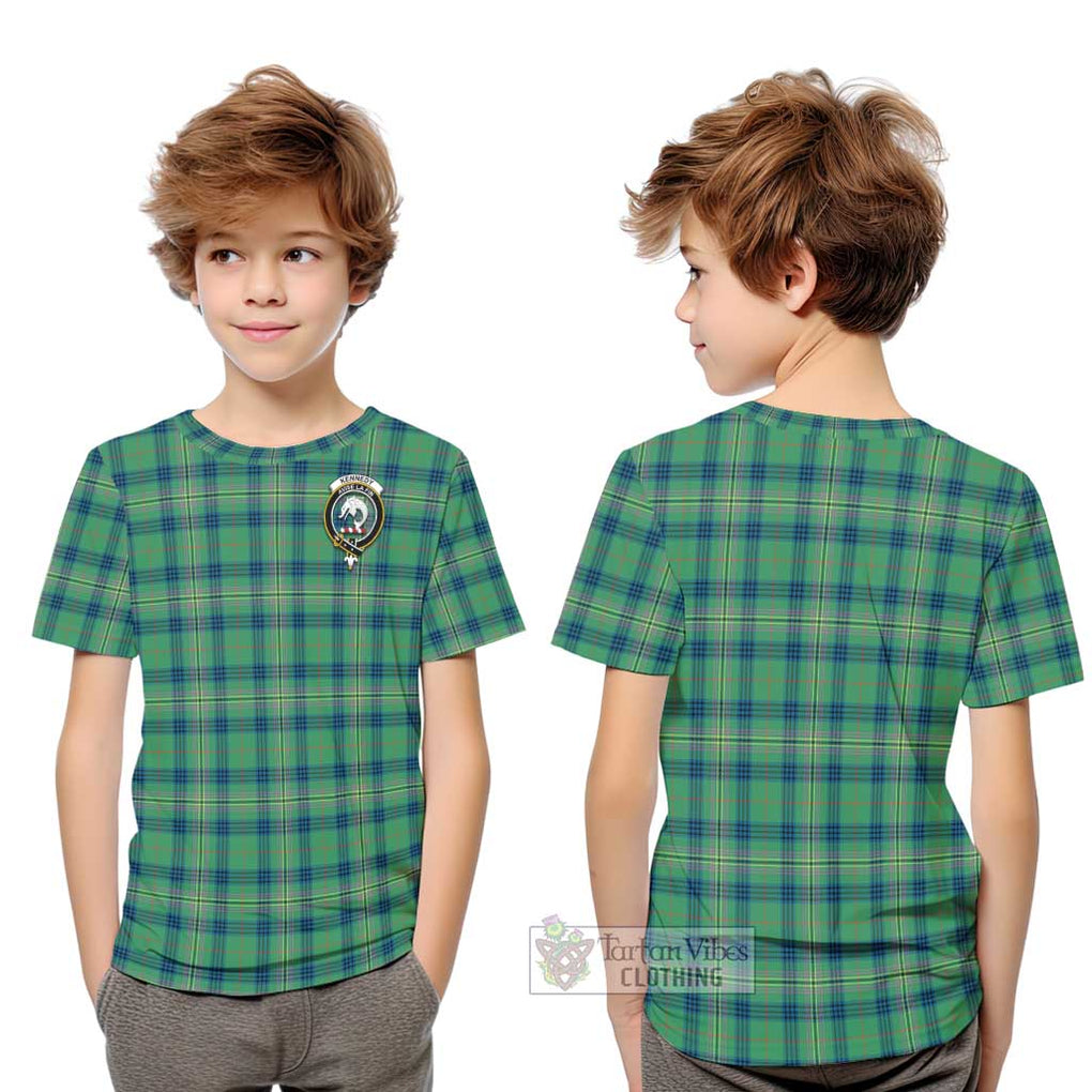 Kennedy Ancient Tartan Kid T-Shirt with Family Crest Youth XL Size14 - Tartanvibesclothing Shop